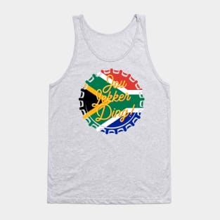 Jou Lekker Ding T-Shirt | Funny Bottle Cap South African Flag | Afrikaans Phrase | Ons Gaan Nou Braai Tank Top